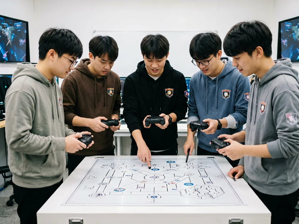 电竞选手研讨战术Fnatic无畏契约